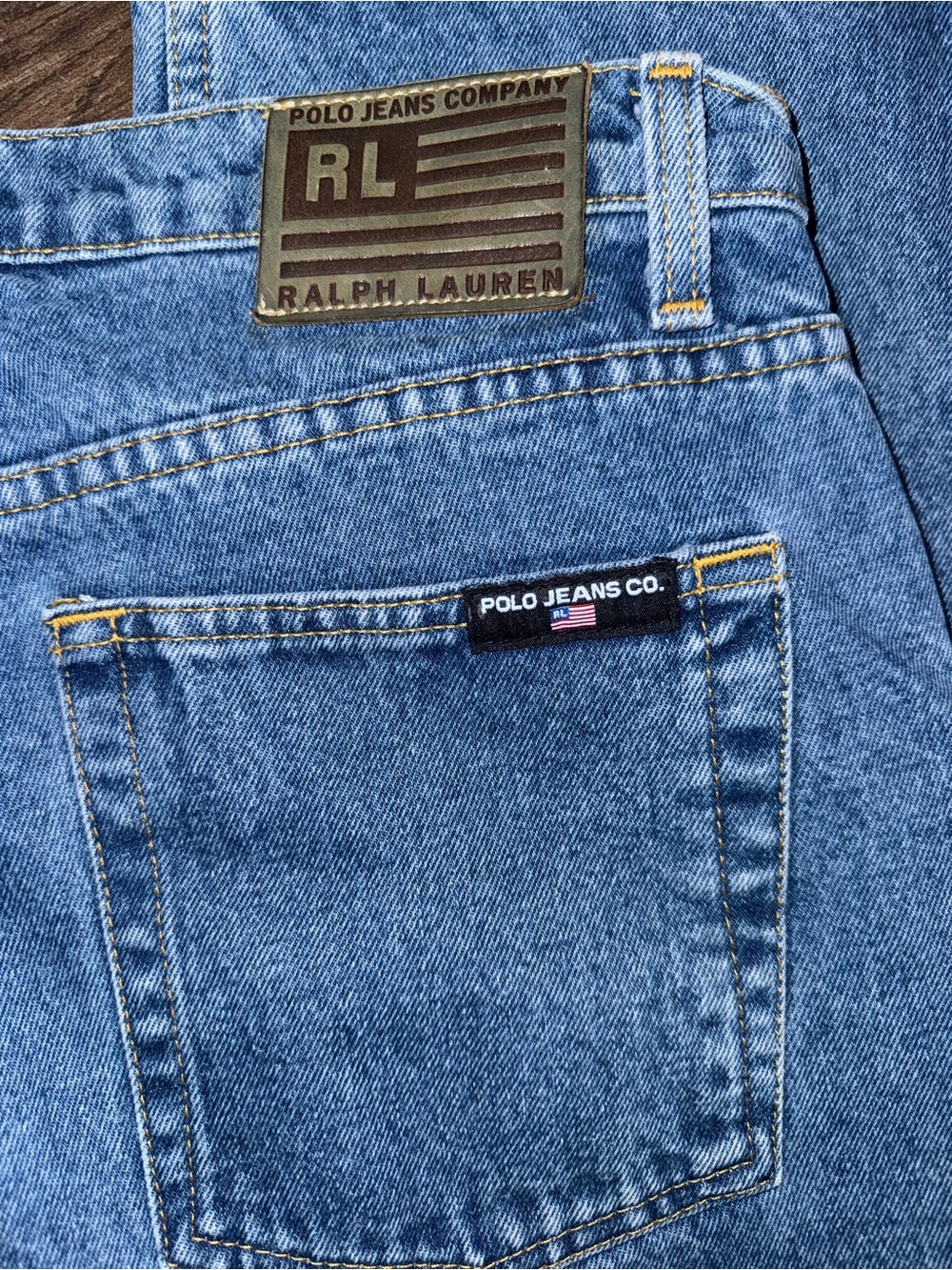 Polo by Ralph Lauren 100% Cotton Men's Relaxed Straight Denim Jeans - Picture 4 of 4